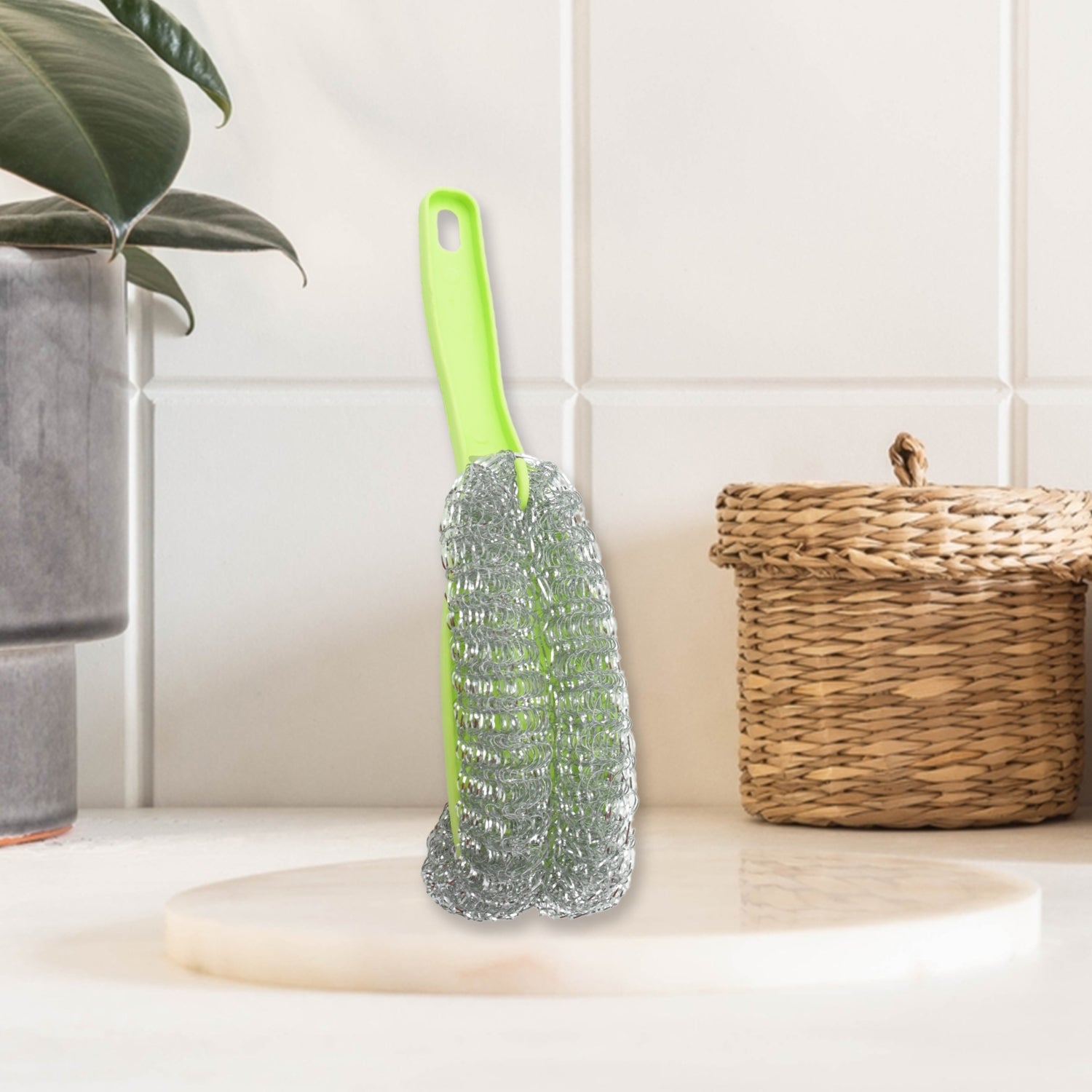 7218 Wire Kitchen Washing Brush, Plastic Small Brush, Cleaning Brush, Bend Handle Pot Washing Brush (2 Pc) 7218 Wire Kitchen Washing Brush, Plastic Small Brush, Cleaning Brush, Bend Handle Pot Washing Brush (2 Pc)